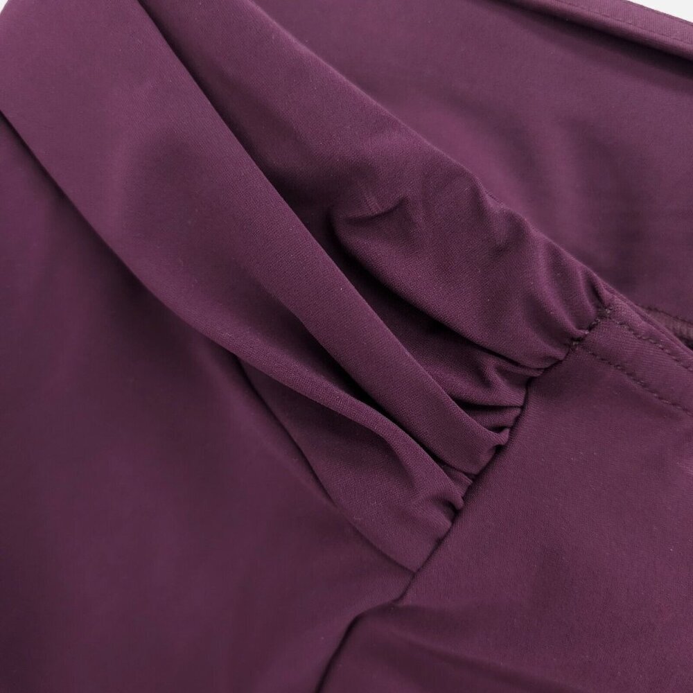 NWT KARLA COLLETTO Cover Up Skirt WINE PURPLE A-Line Stretch Size SMALL - Picture 3 of 6